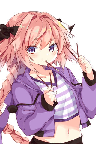 Astolfo's Playful Snack Time! 🍡✨
