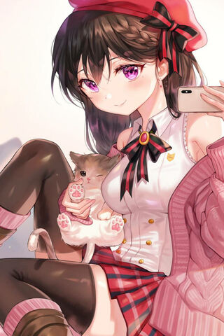 Charming Chica Tierna: A Sweet Moment with a Furry Friend 🐾💖