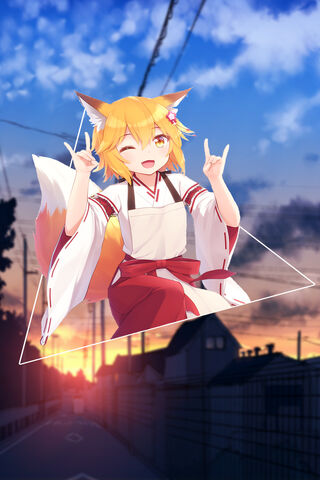 Senko: The Playful Fox Spirit 🌅✨