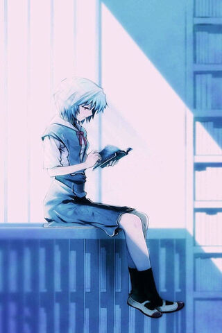 Quiet Reflections: Rei Ayanami in Solitude 📖✨