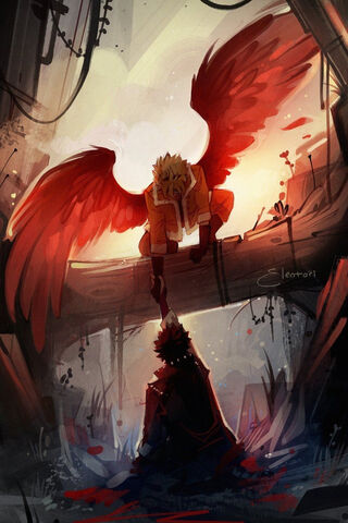 Wings of Redemption: Dabi and Hawks Unite