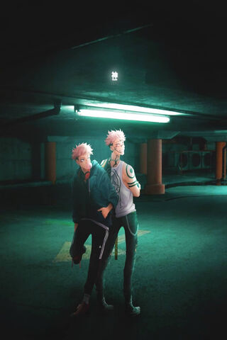 Duality of Power: Itadori and Sukuna Unleashed ⚔️✨