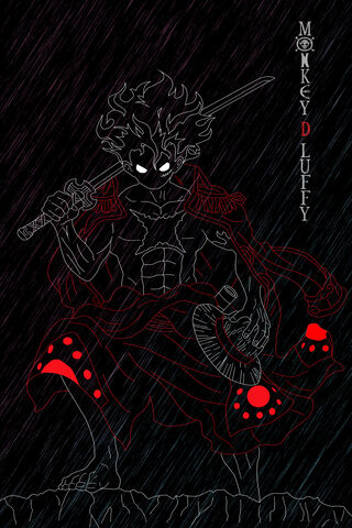 The Fearless Pirate King: Luffy's Bold Stance  ☠️⚔️