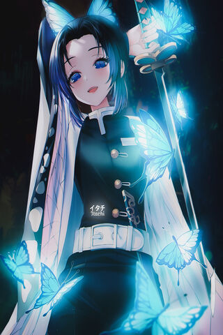 Whispers of the Night: Shinobu Kocho's Enchantment 🦋✨