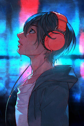 Melodic Dreams: The Anime Boi in Headphones 🎧✨