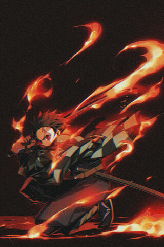 Fiery Resolve: The Demon Slayer's Battle