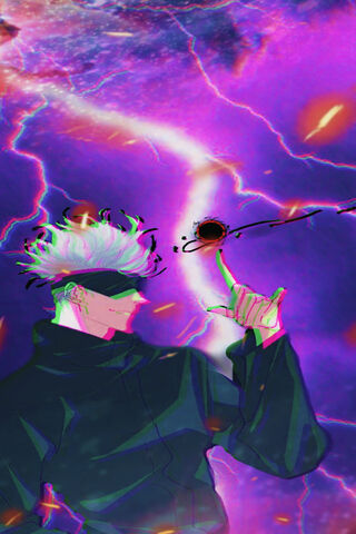 Cosmic Power Unleashed: Gojo's Heavy Purple