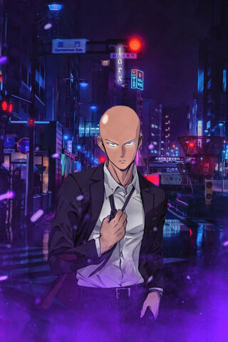 Saitama OK Amoled, onepunch man, saitama, black, amoled awesome, dark, HD  phone wallpaper