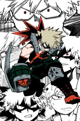 Explosive Confidence: Bakugo's Heroic Stance 💥