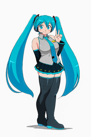 Hatsune Miku's Joyful Vibe 🎤✨
