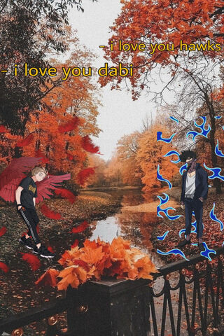 Autumn Affection: Hawks & Dabi's Heartfelt Moment 🍂❤️