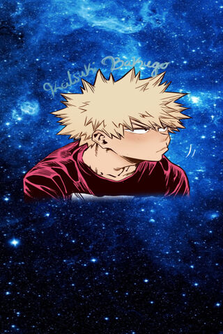 Explosive Spirit: Katsuki Bakugo in the Cosmos! 🌌💥
