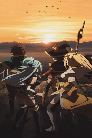 Adventurers at Dusk: A Konosuba Journey 🌅✨