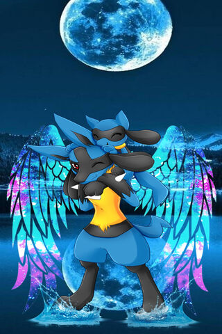 Bond of Power: Lucario and Riolu Under the Moonlight 🌙✨