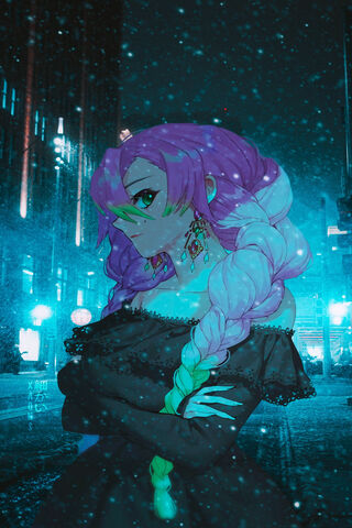 Mitsuri Kanroji: The Love Hashira in a Winter Wonderland ❄️💖