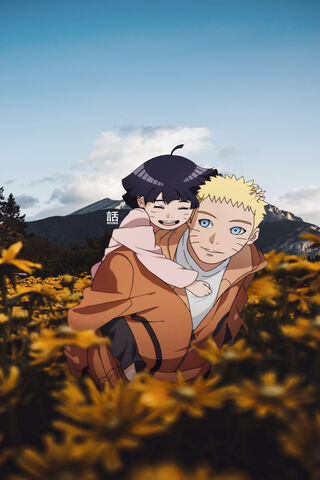 A Joyful Bond: Naruto and Himawari in Nature 🌼✨