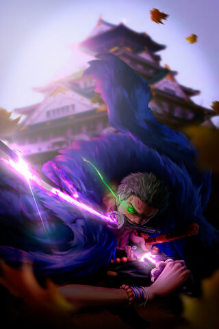 Samurai Zoro, enma, one piece, roronoa zoro, santoryu, sword, three swords,  wano, HD phone wallpaper