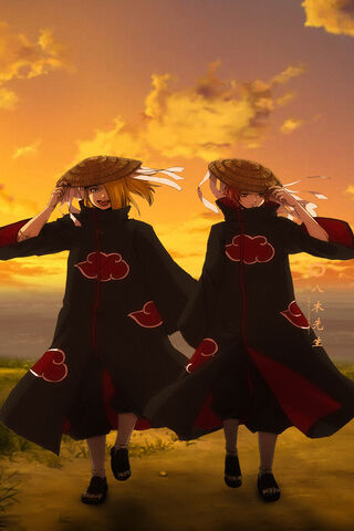 Art of the Akatsuki: Sasori and Deidara Unite 🎨🌅