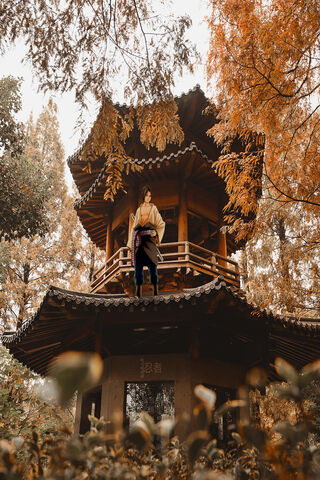 Sasuke Uchiha: The Lone Warrior in Autumn's Embrace 🍂