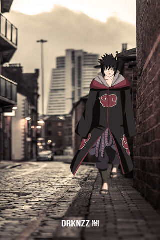 Sasuke in the Real World: A Ninja's Journey 🌆🖤