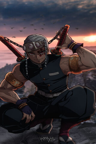 The Flashy Hashira: Tengen Uzui in Action! ⚔️✨