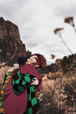 A Heartfelt Embrace: Tanjiro and Giyuu