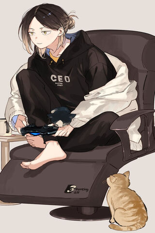 Kenma's Cozy Gaming Retreat 🎮🐾