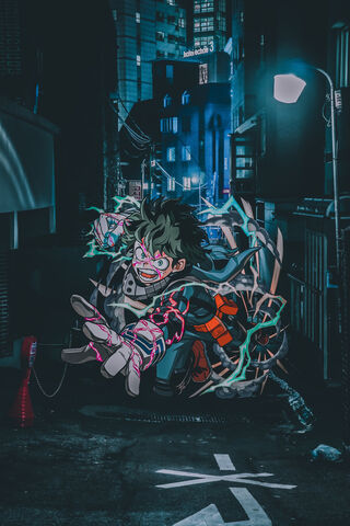 Deku's Dynamic Leap into Action! ⚡️