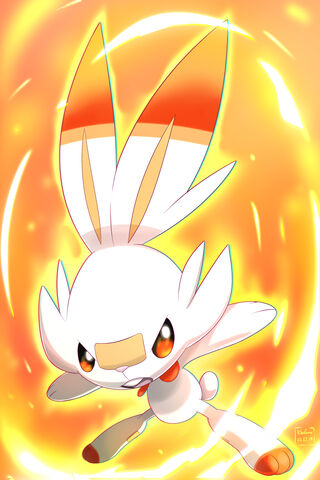 Scorbunny's Fiery Leap! 🔥🐰