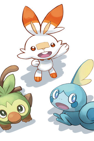 Scorbunny and Friends: The Starter Squad! 🐰🌱💧