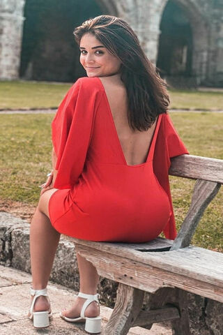 Radiant Elegance: Femme in Red