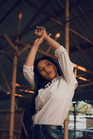 Radiance in Motion: Embracing the Golden Glow