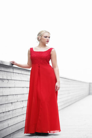 Radiant Elegance in Scarlet