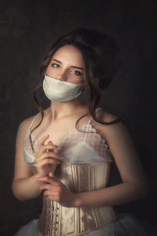 Elegance in Uncertainty: The Corona Girl