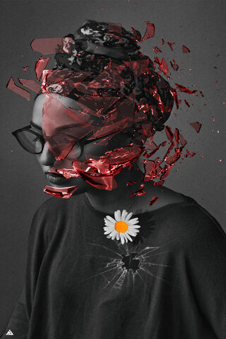 Fractured Reflections: The Glass Girl