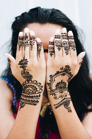 Mehndi Hand Of Girls