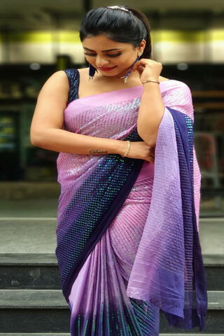 Elegance in Lavender: Deepu06's Stunning Saree Look