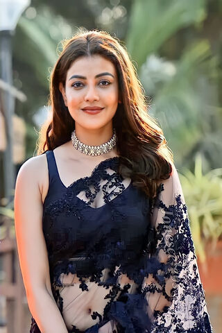 Elegance in Blue: The Charm of Kajal Aggarwal