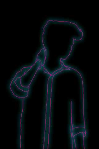 Neon Silhouette: A Side Perspective