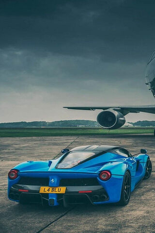 LaFerrari: The Blue Marvel on the Tarmac 🚗💨