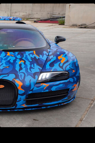 The Bold Beauty: Bugatti Veyron in Camo Style 🚗💨