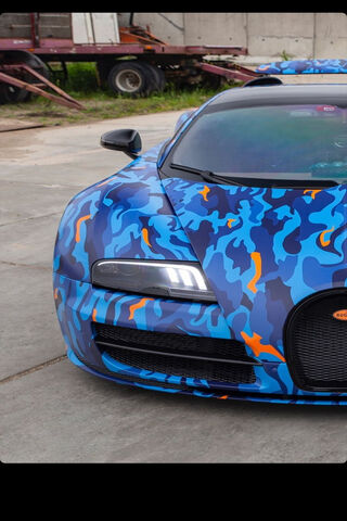 The Bold Beauty: Bugatti Veyron in Camo Style 🚗💨
