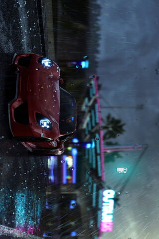 Porsche Spyder: A Rainy Night Adventure 🌧️🚗