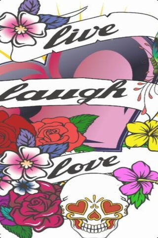 Vibrant Vibes: Live, Laugh, Love 🌸💀