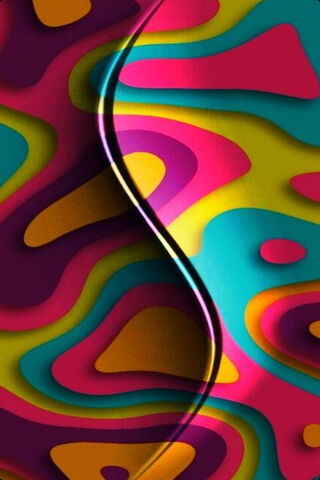 Vibrant Waves of Orange Magenta 🌊✨