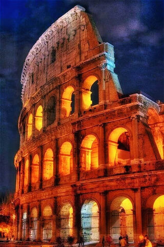 Eternal Glow: The Colosseum at Night 🌙🏛️