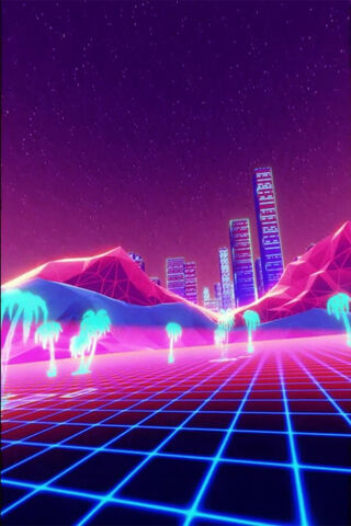Neon Dreams: A Retro Paradise 🌌🌴