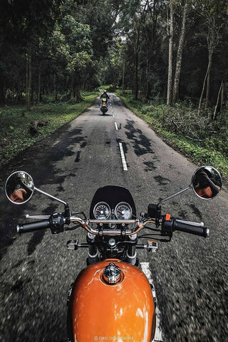 Cruising the Open Road: Bullet Royal Enfield Adventure 🏍️🌲