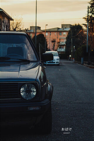 Classic Charm: The Golf Mk2 in Urban Sunset