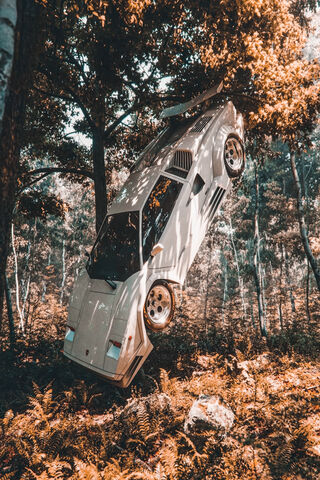 Lamborghini Countach: A Dream Car in a Surreal Setting 🌟🚗